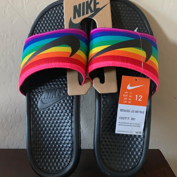 NIKE Benassi JDI Pride Betrue SLIDES Men's - Picture 9 of 12